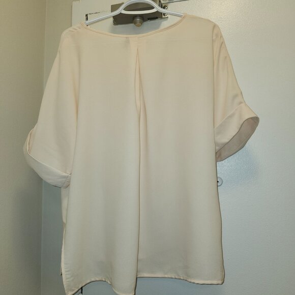 ASOS DESIGN Women’s Blouse Size  US 12 Beige Cream Top, Short Dolman Sleeve - Picture 2 of 4